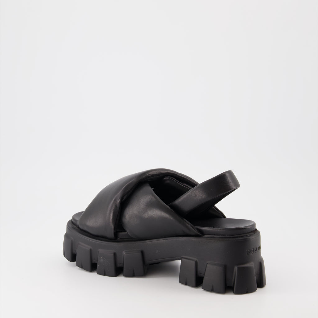 Sandales Monolith matelassées noires