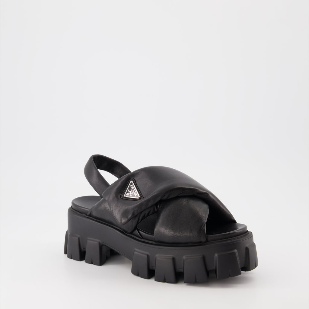 Sandales Monolith matelassées noires