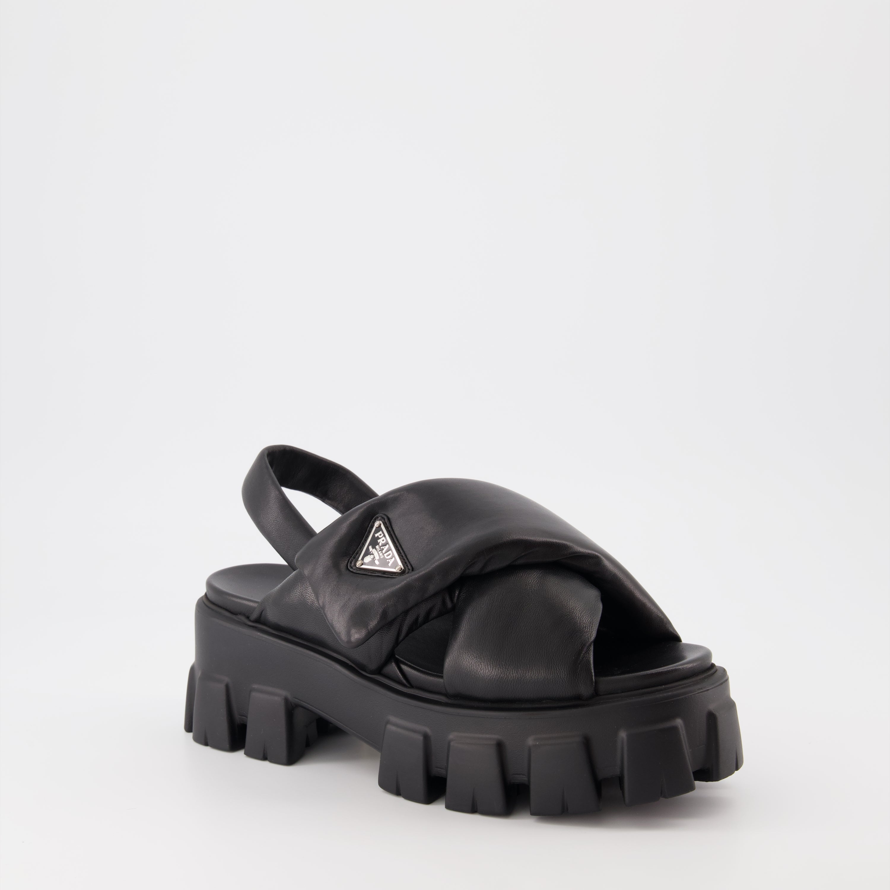 Sandales Monolith matelassées noires