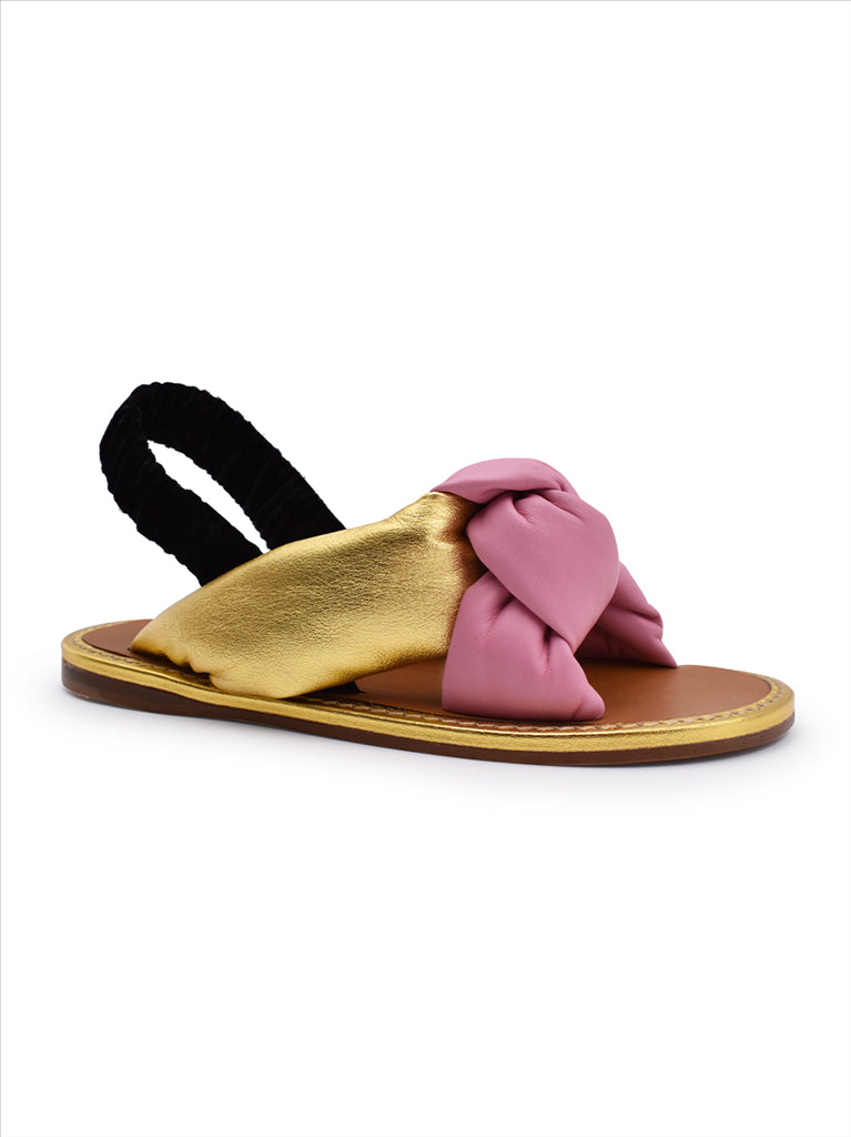 Sneakers Gold knotted sandals Miu Miu Gold Women