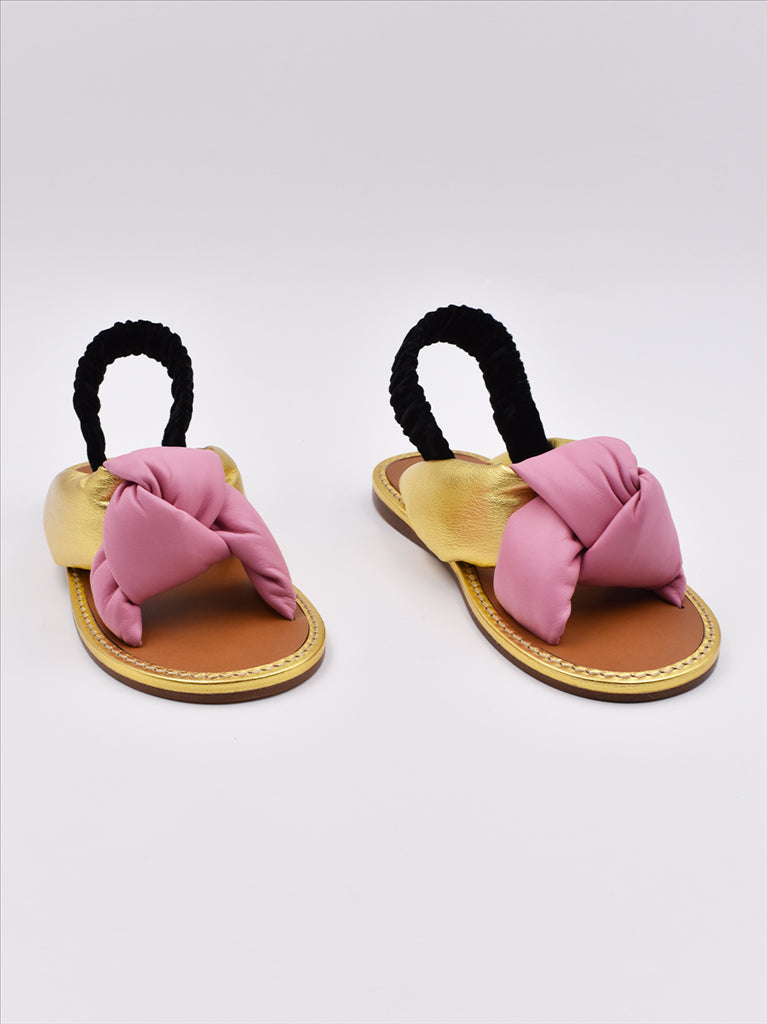 Sneakers Gold knotted sandals Miu Miu Gold Women