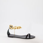 Chaussures ouvertes Sandales Intriigo Chain Giuseppe Zanotti Noir Femme