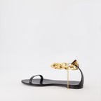 Chaussures ouvertes Sandales Intriigo Chain Giuseppe Zanotti Noir Femme