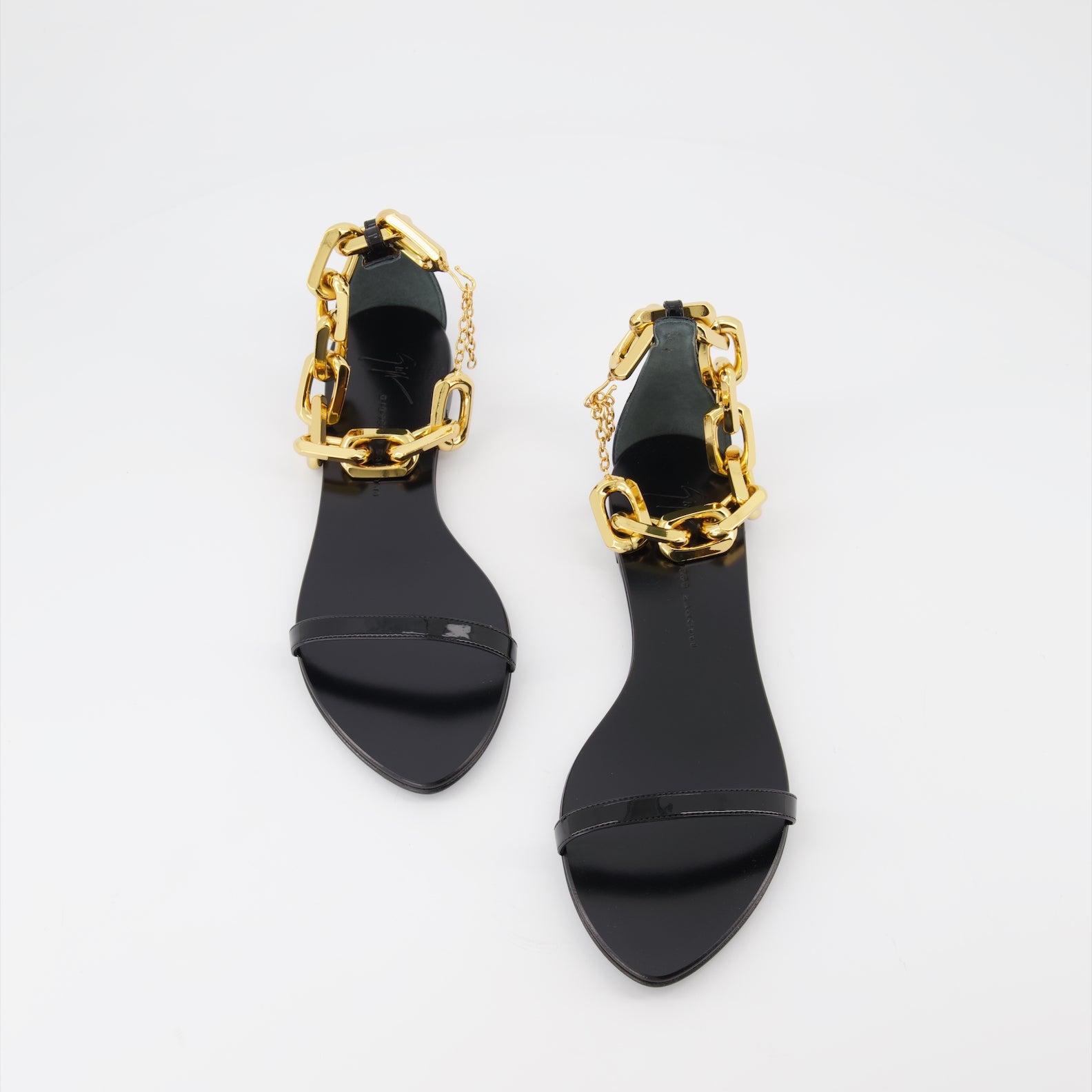 Chaussures ouvertes Sandales Intriigo Chain Giuseppe Zanotti Noir Femme