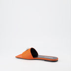 Zapatos abiertos Sandales plates Medusa Versace Naranja Femme