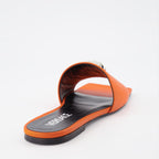 Zapatos abiertos Sandales plates Medusa Versace Naranja Femme