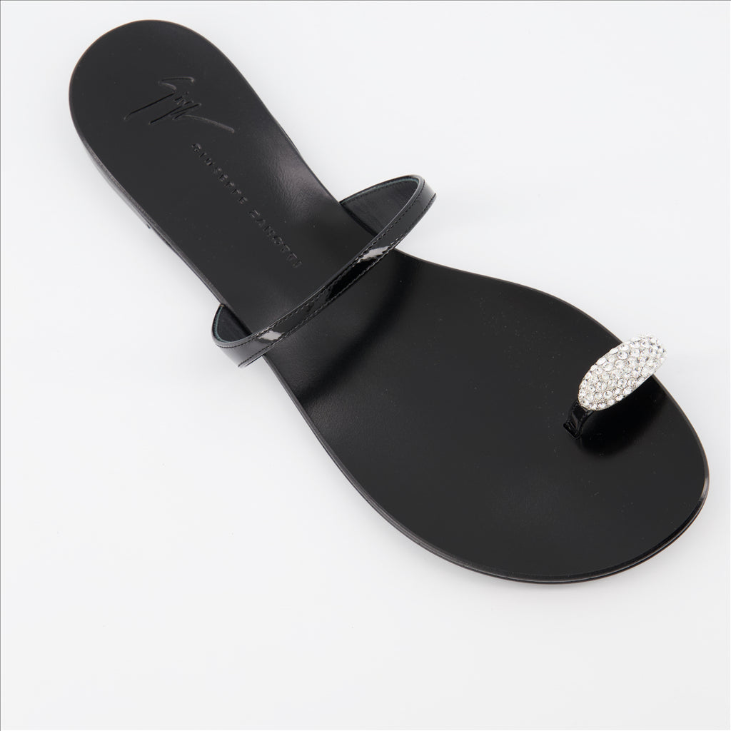 Scarpe aperte Sandales Ring Giuseppe Zanotti Nero Femme