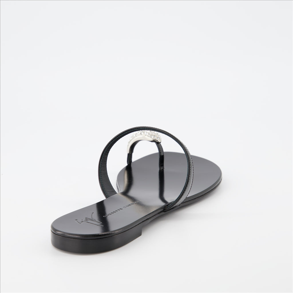 Scarpe aperte Sandales Ring Giuseppe Zanotti Nero Femme