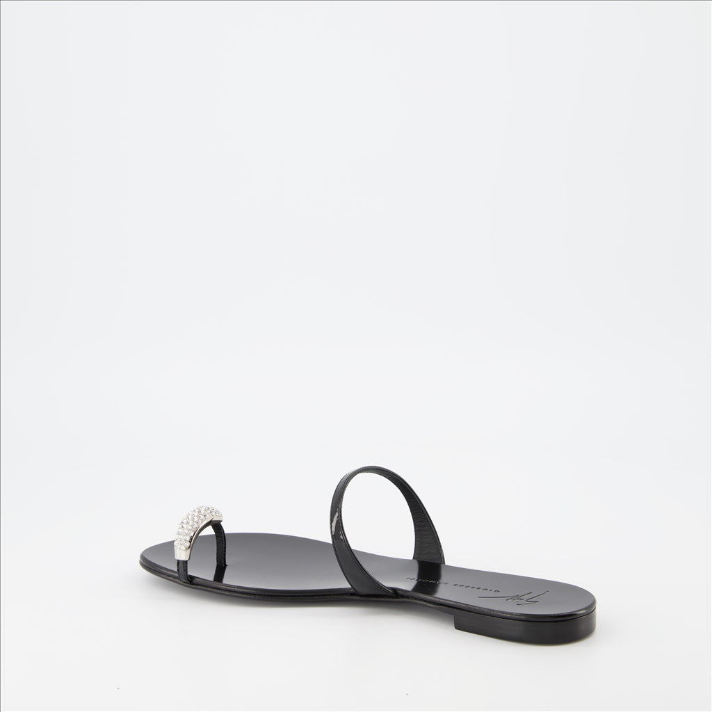 Scarpe aperte Sandales Ring Giuseppe Zanotti Nero Femme