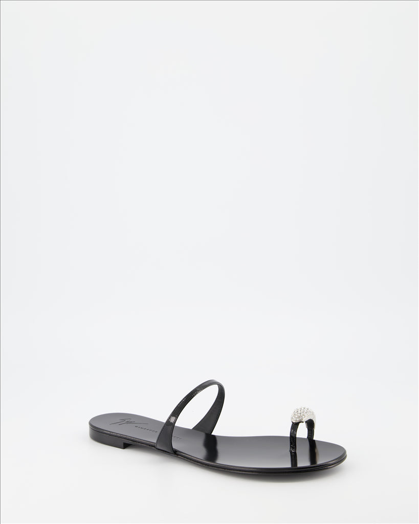 Scarpe aperte Sandales Ring Giuseppe Zanotti Nero Femme