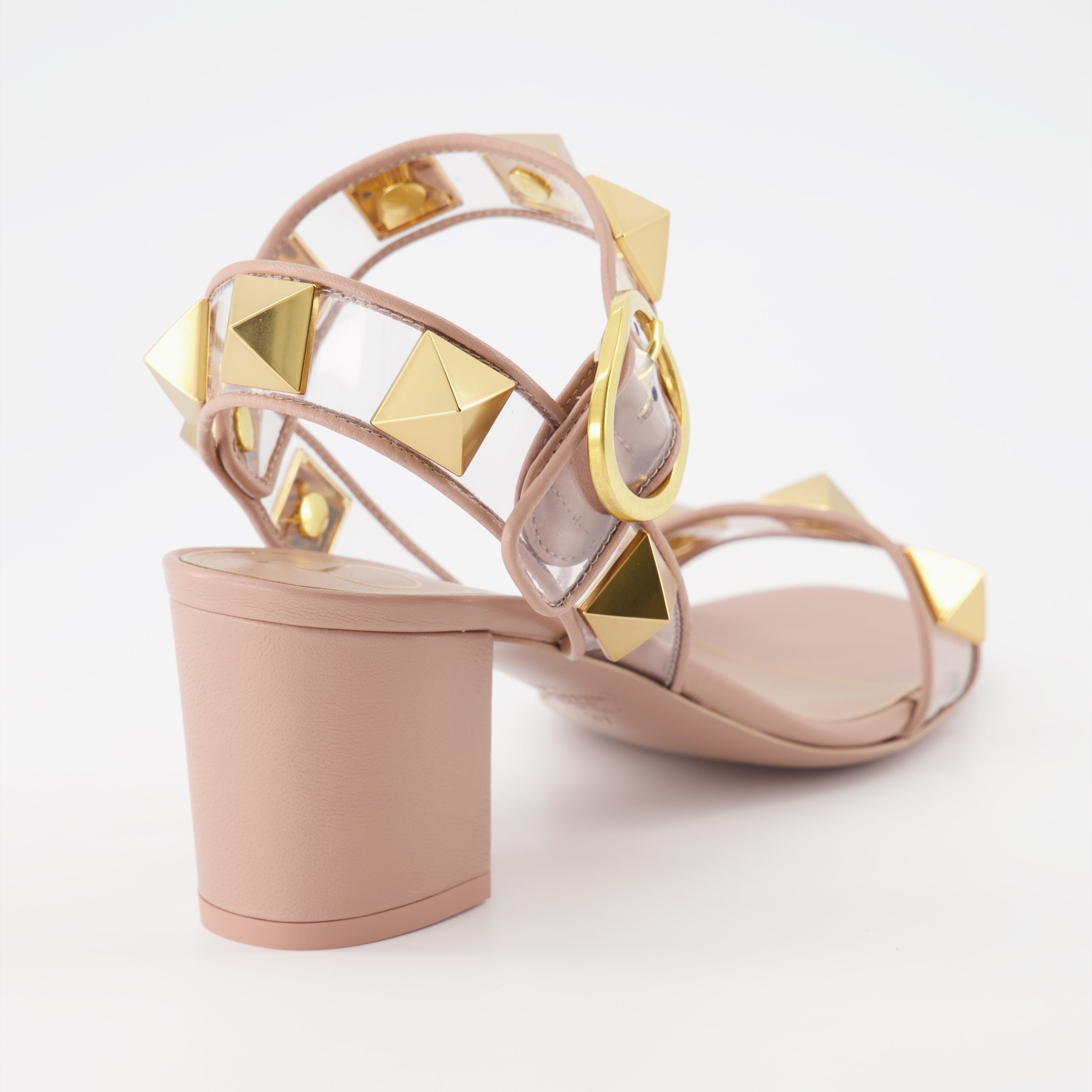 Sandales Rockstud beige rosé