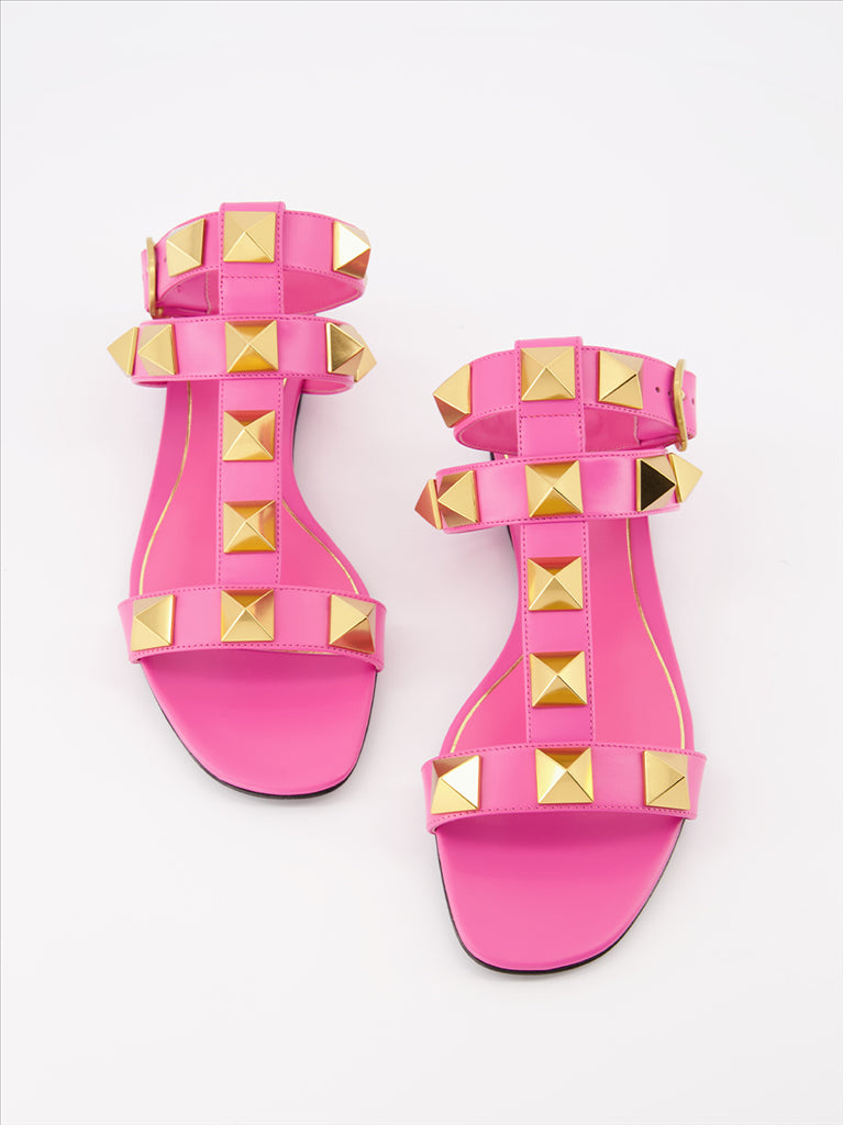 Zapatos abiertos Sandales Roman Stud Valentino Garavani Rosa Femme