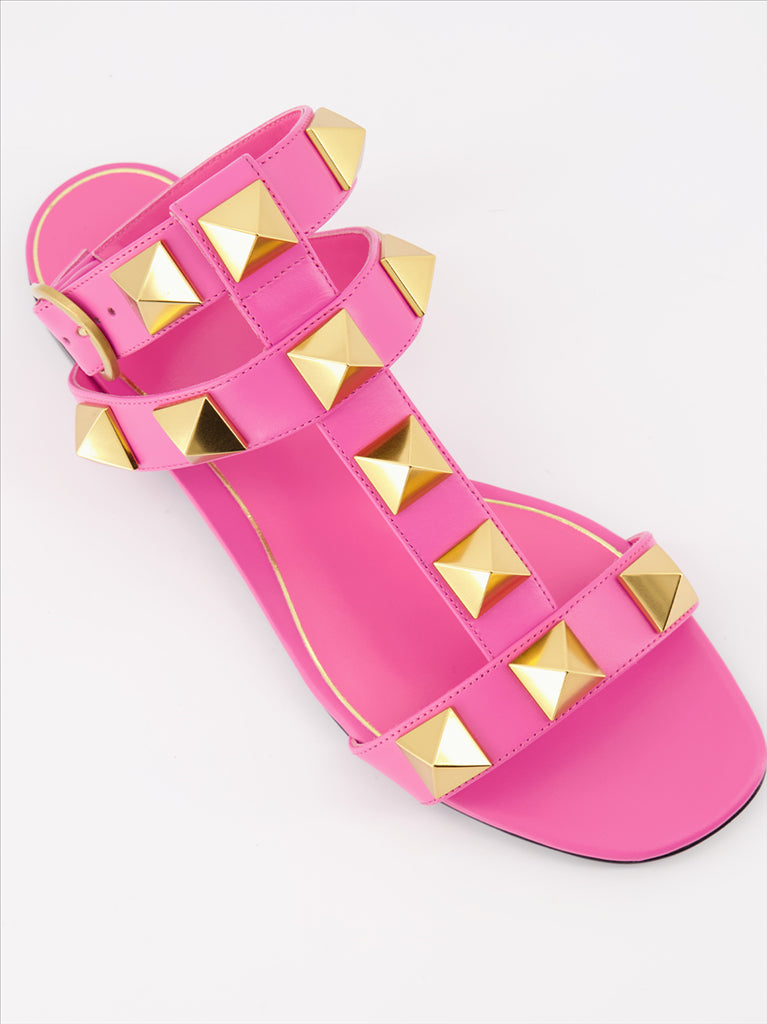 Zapatos abiertos Sandales Roman Stud Valentino Garavani Rosa Femme
