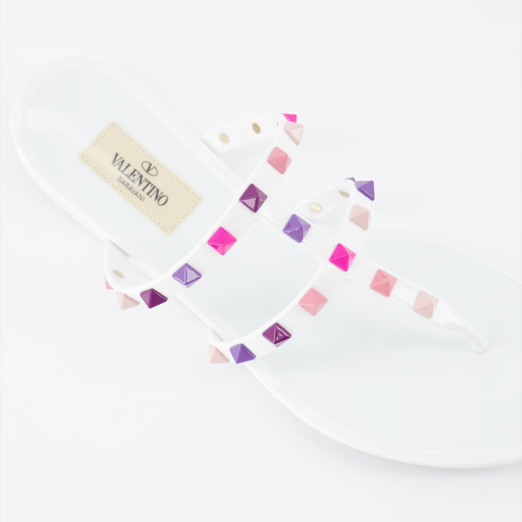Scarpe aperte Sandales Rockstud Valentino Garavani Bianco Femme