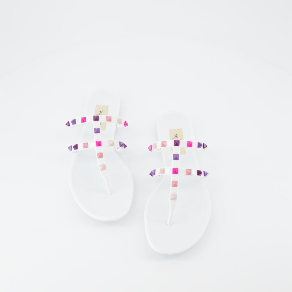 Scarpe aperte Sandales Rockstud Valentino Garavani Bianco Femme