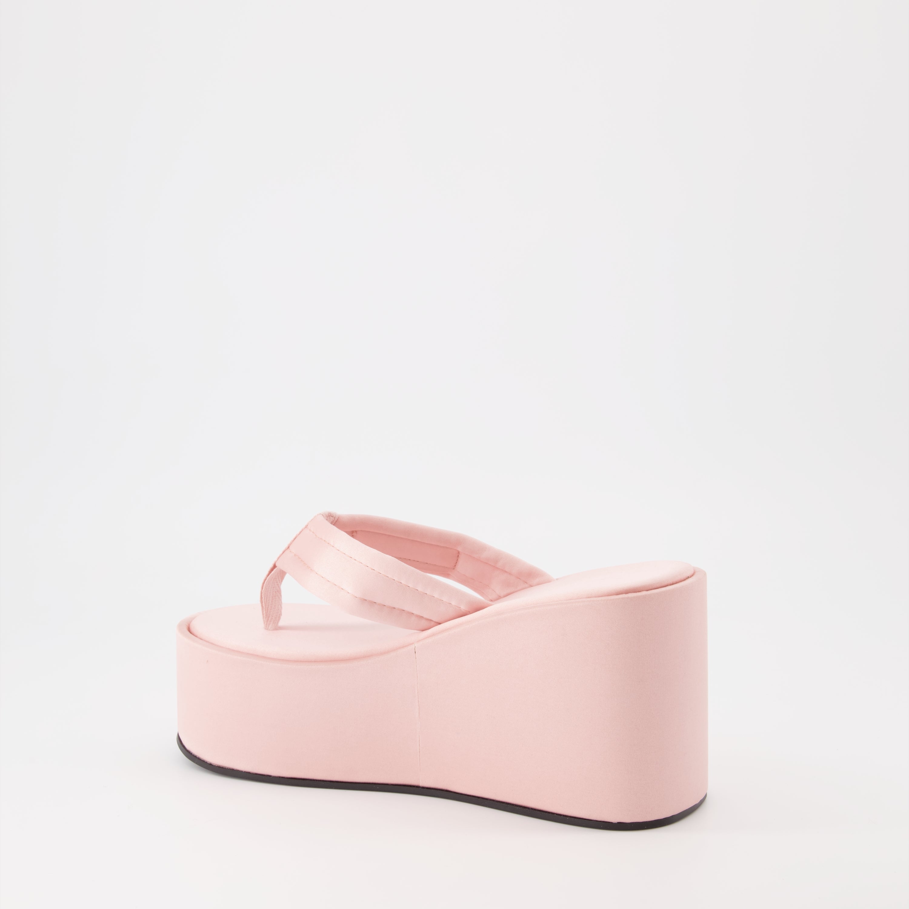 Sandales tongs Wedge rose