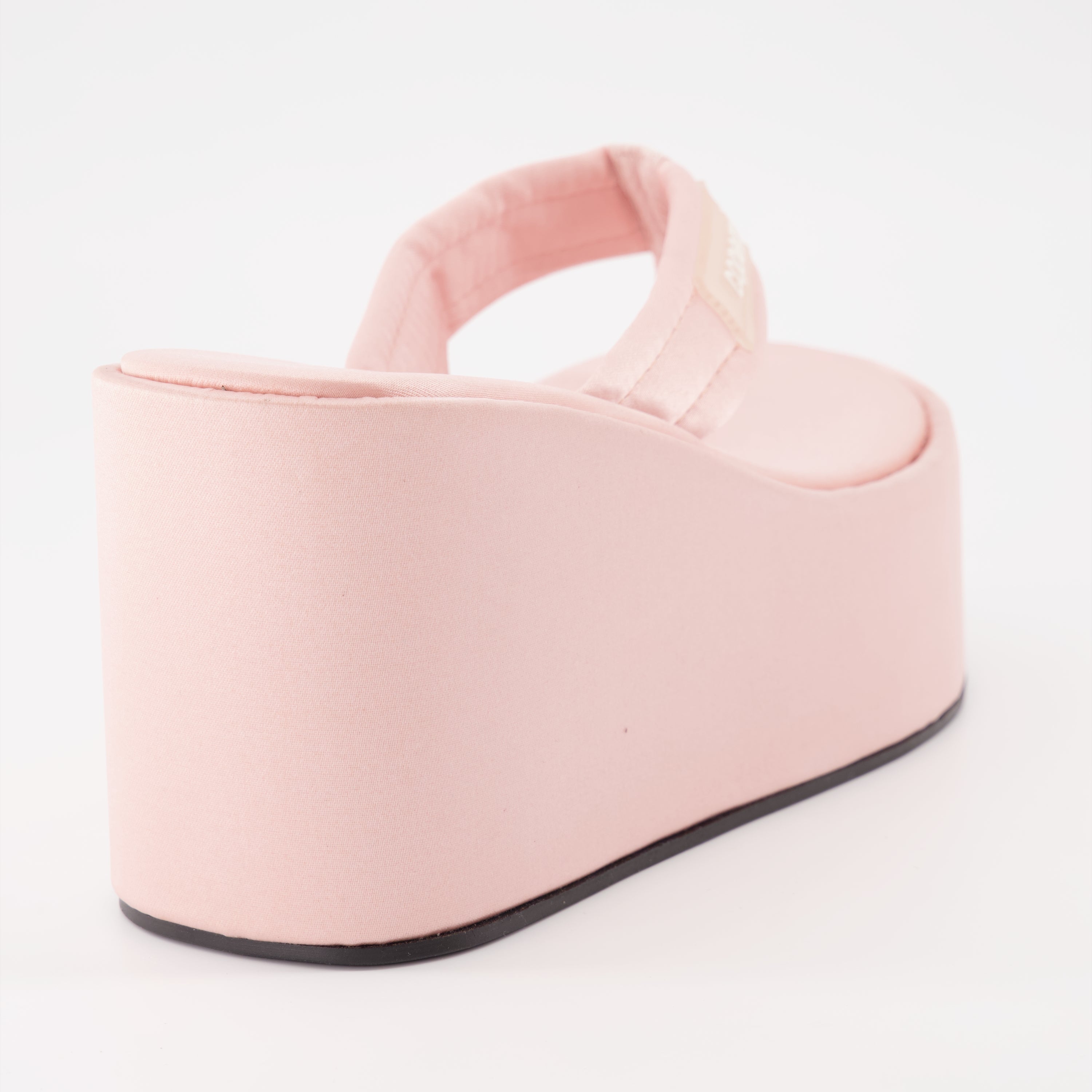 Sandales tongs Wedge rose