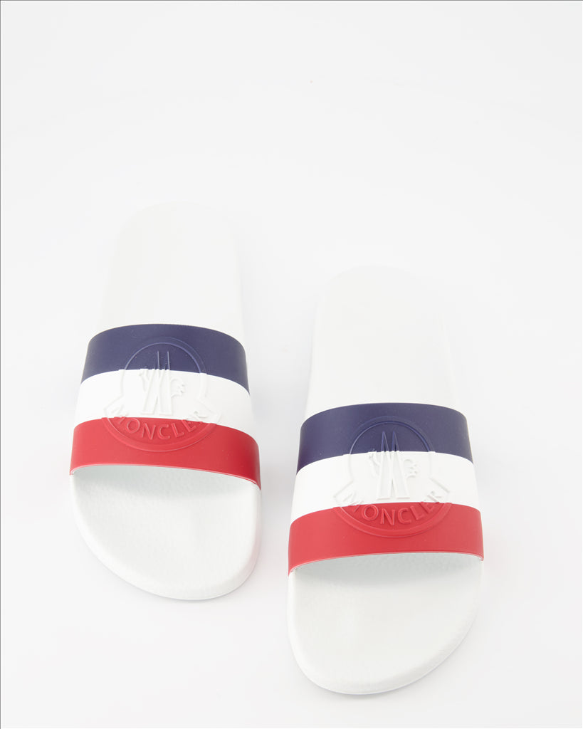 Zapatos de vestir Sandales tricolores Moncler Blanco Homme