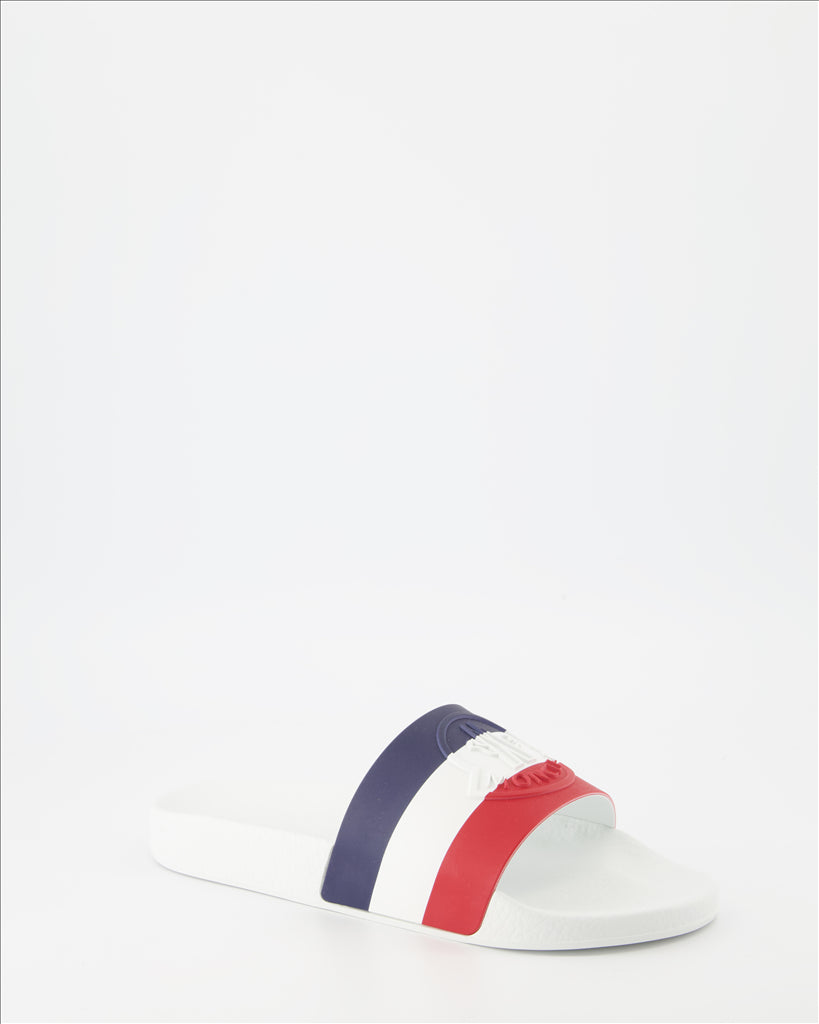 Zapatos de vestir Sandales tricolores Moncler Blanco Homme
