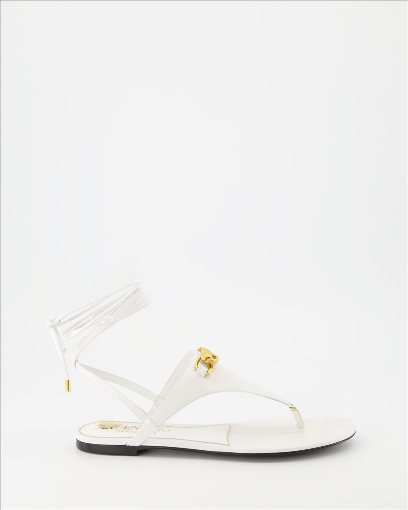 Chaussures ouvertes Sandales VLogo Chain Valentino Garavani Blanc Femme