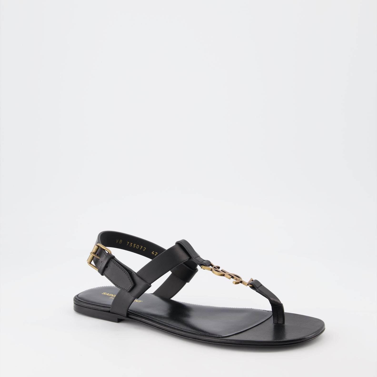 Open shoes YSL sandals Saint Laurent Black Man