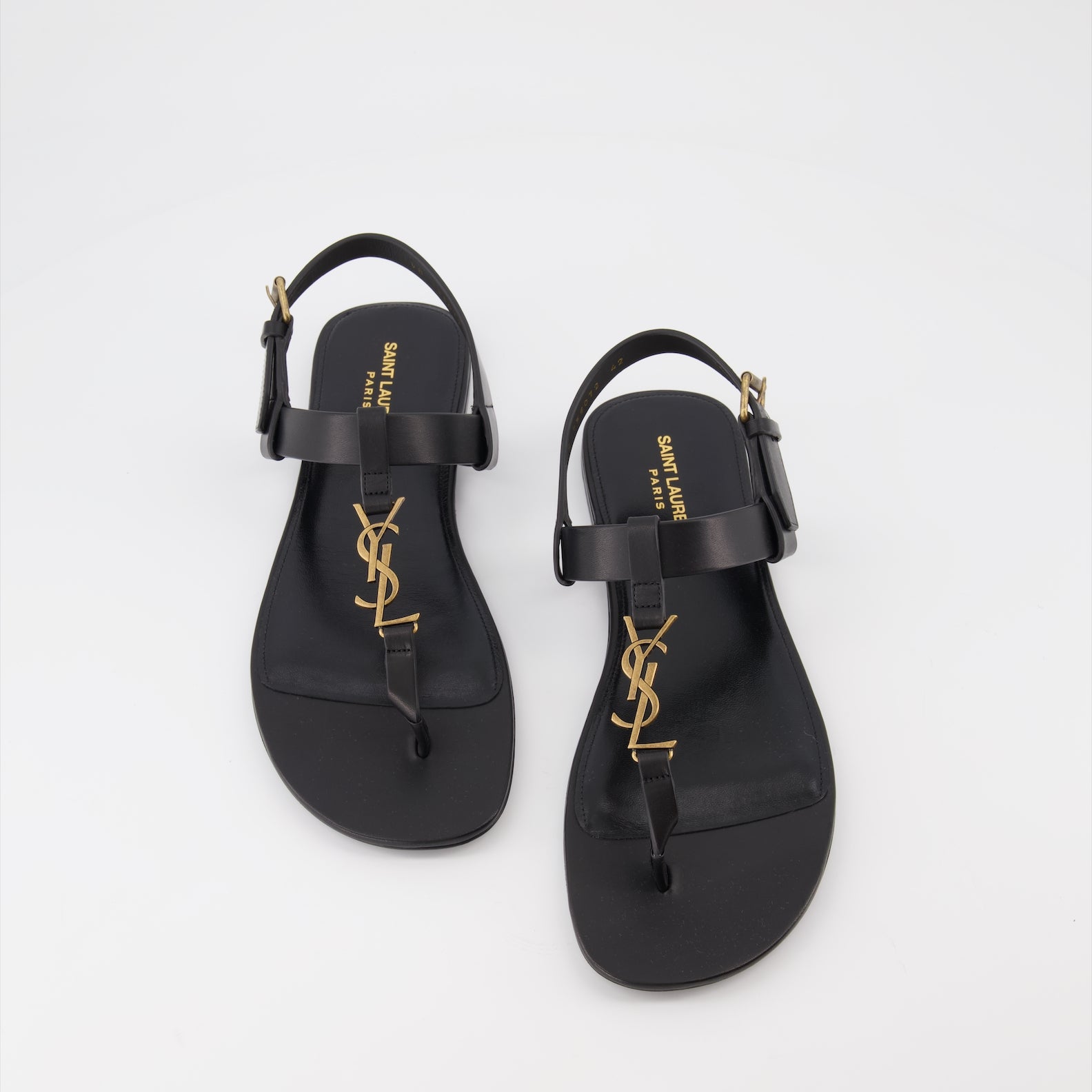 Open shoes YSL sandals Saint Laurent Black Man