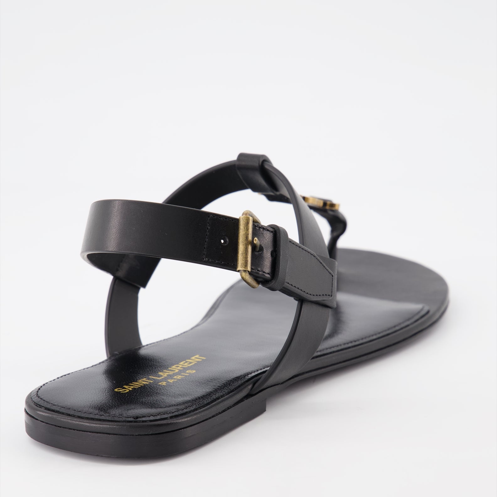 Open shoes YSL sandals Saint Laurent Black Man