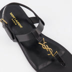 Open shoes YSL sandals Saint Laurent Black Man