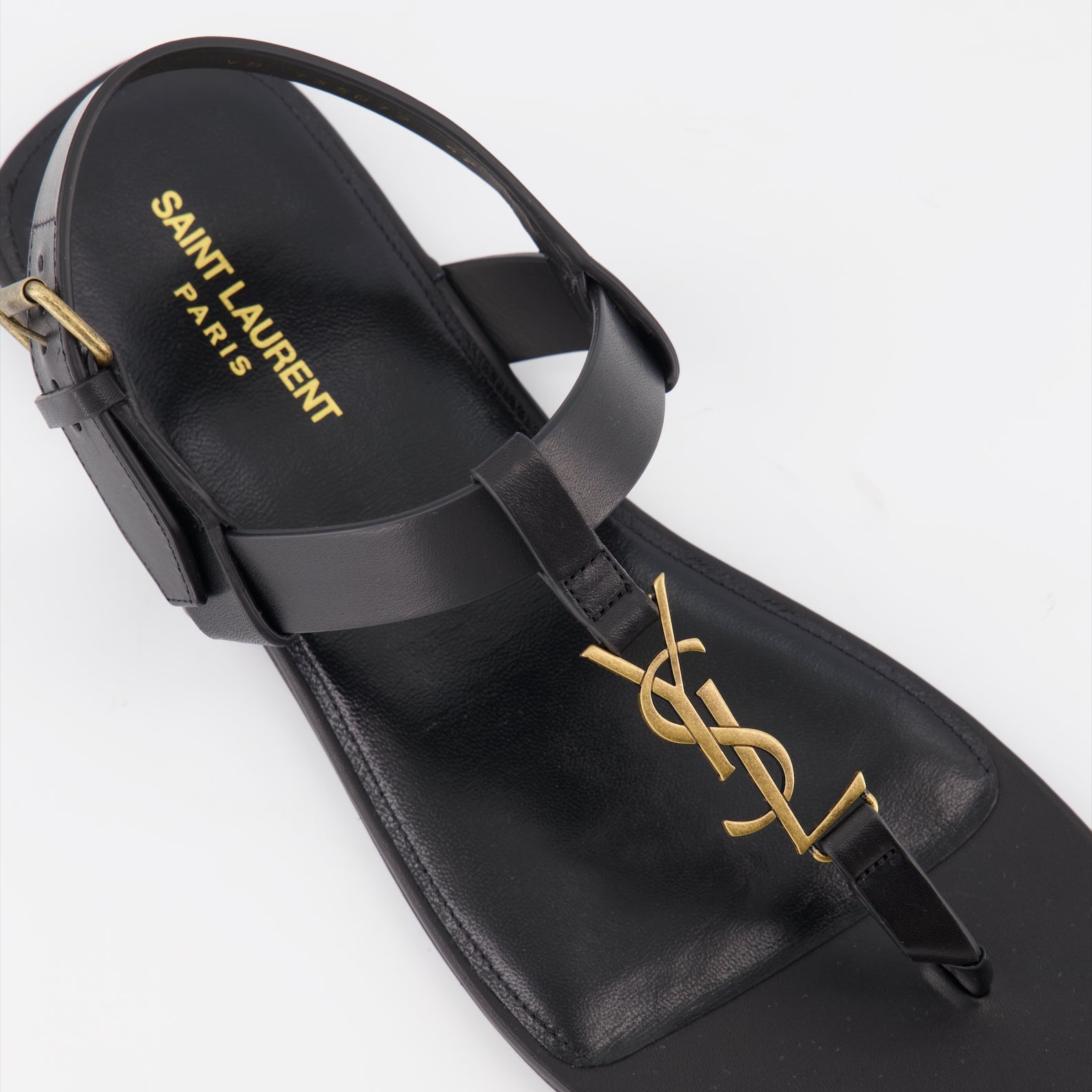 Open shoes YSL sandals Saint Laurent Black Man