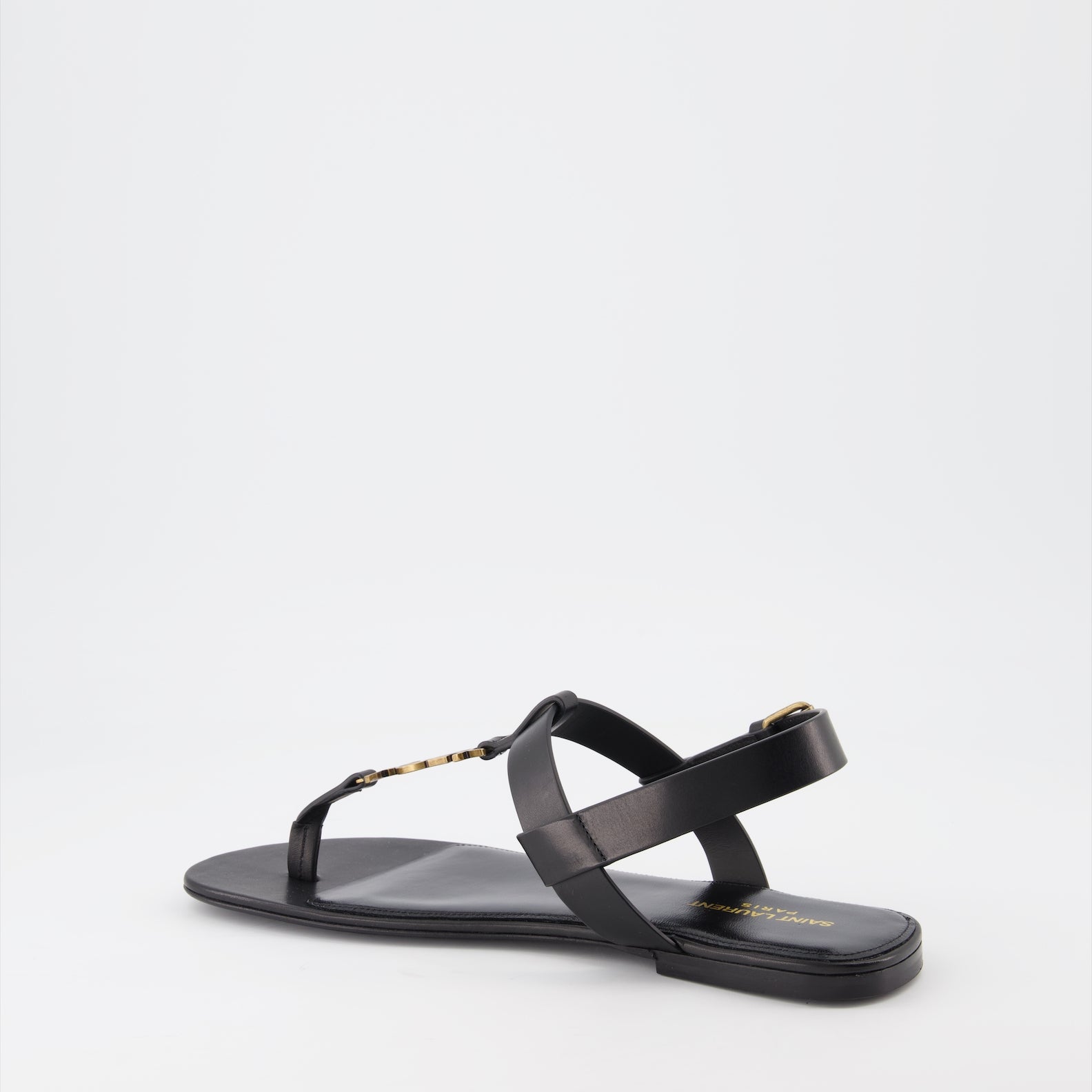Open shoes YSL sandals Saint Laurent Black Man