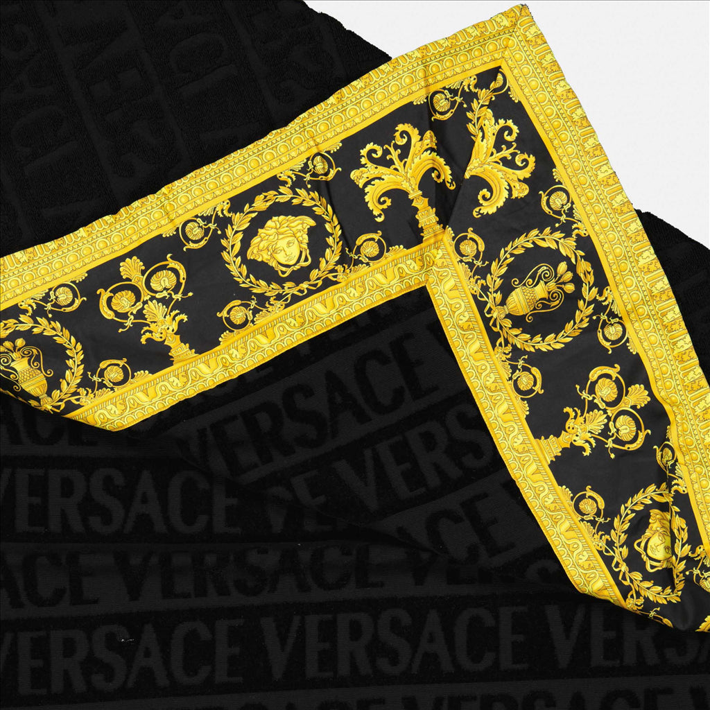 Lifestyle Serviette de bain monogrammée Versace Noir Unisexe