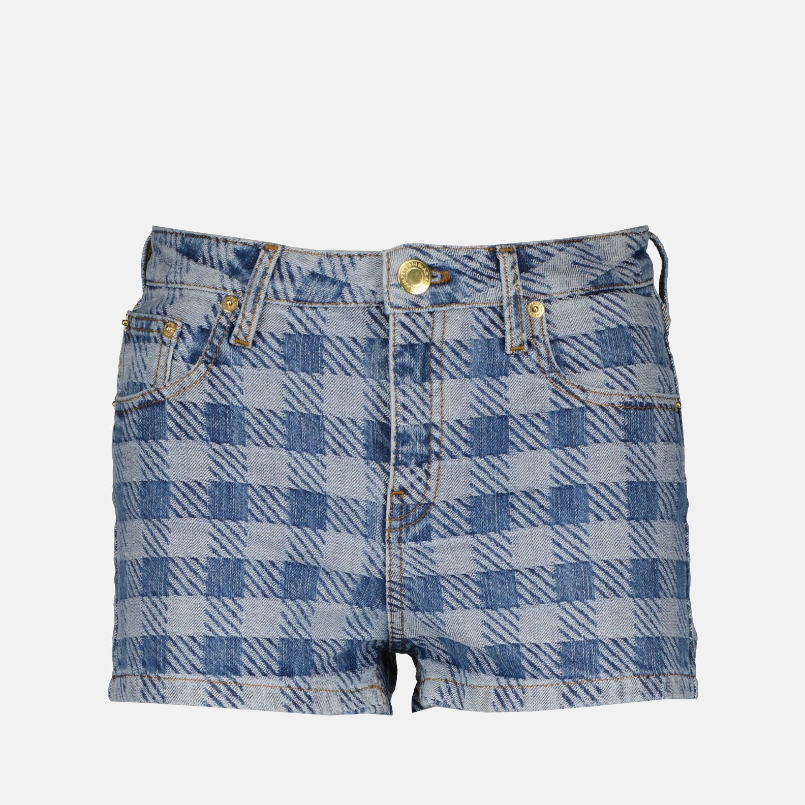 Shorts Short à carreaux Ami PARIS Bleu Femme