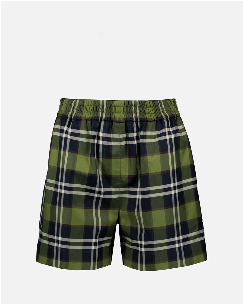 Shorts Short à carreaux Burberry Vert Femme