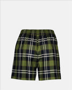 Shorts Short à carreaux Burberry Verde Femme