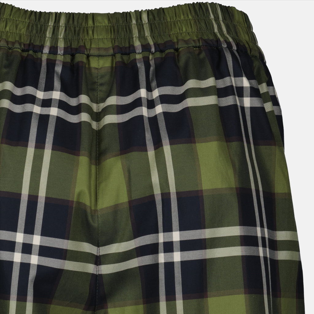 Shorts Short à carreaux Burberry Vert Femme