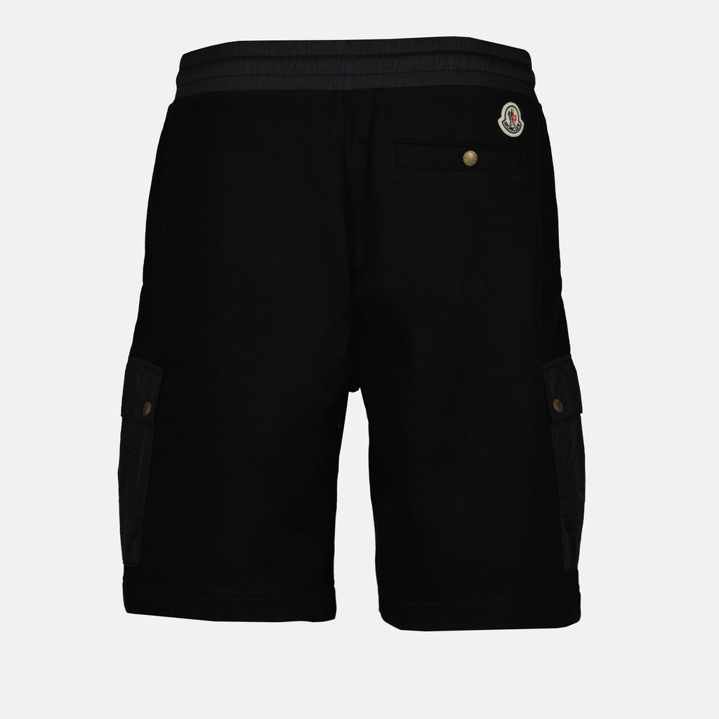 Shorts Logo Patch Shorts Moncler Black Man