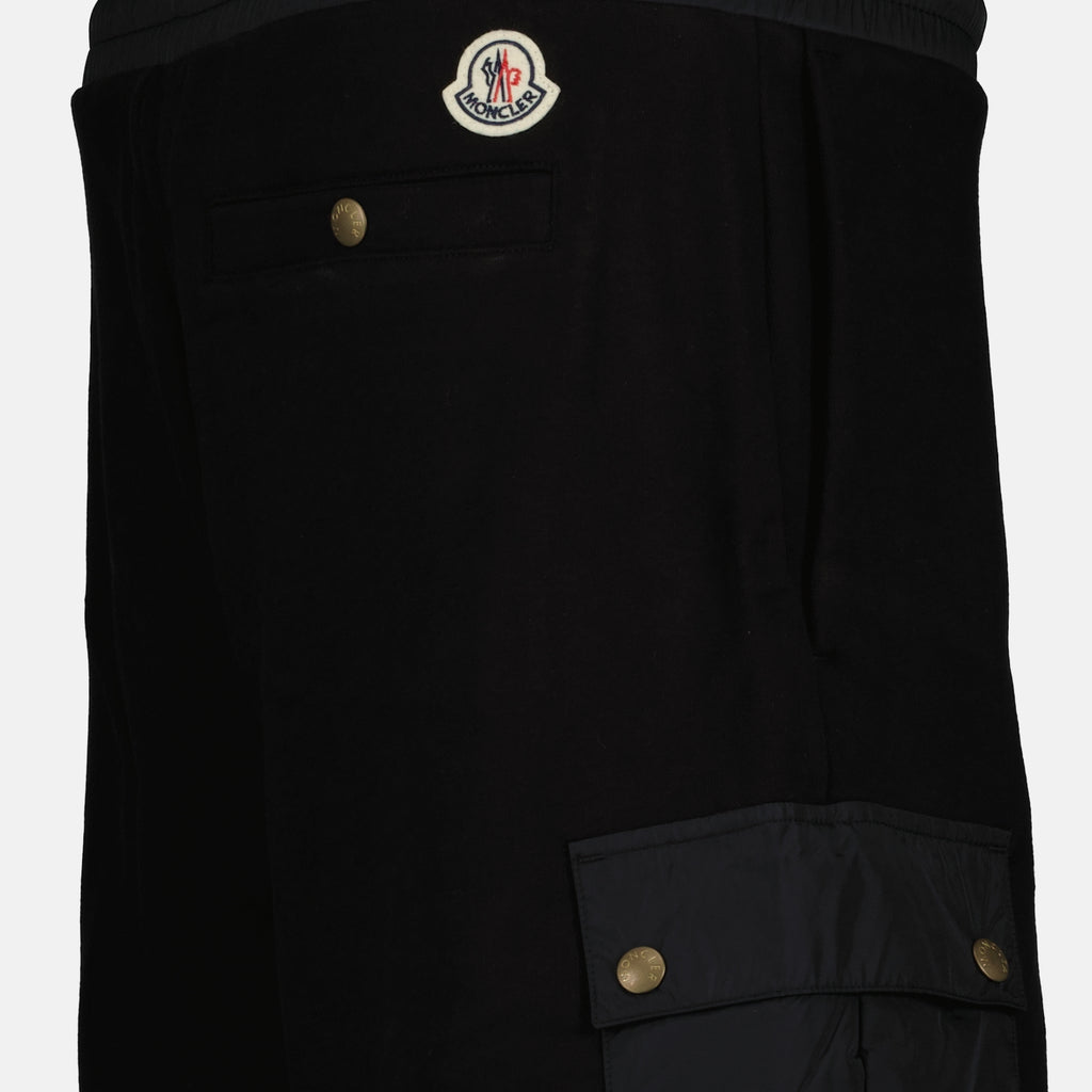 Shorts Logo Patch Shorts Moncler Black Man