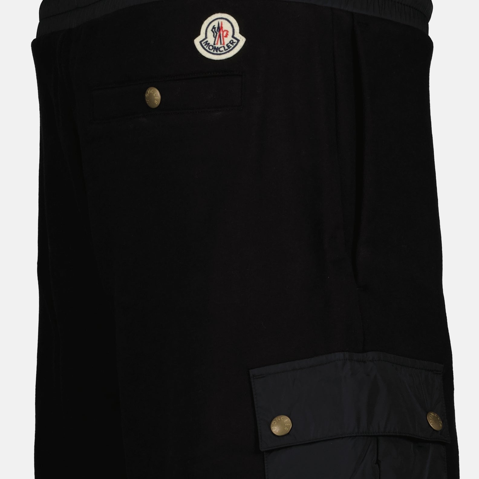 Shorts Logo Patch Shorts Moncler Black Man