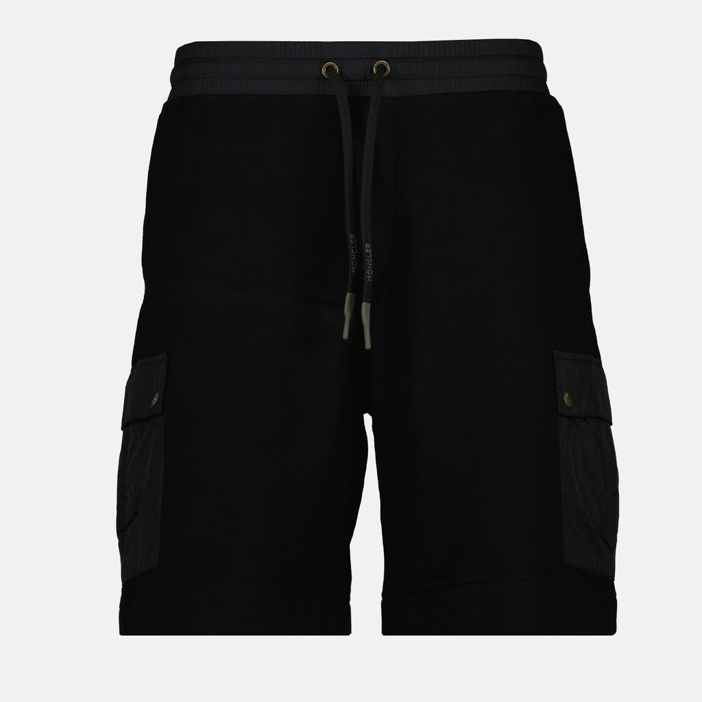 Shorts Logo Patch Shorts Moncler Black Man