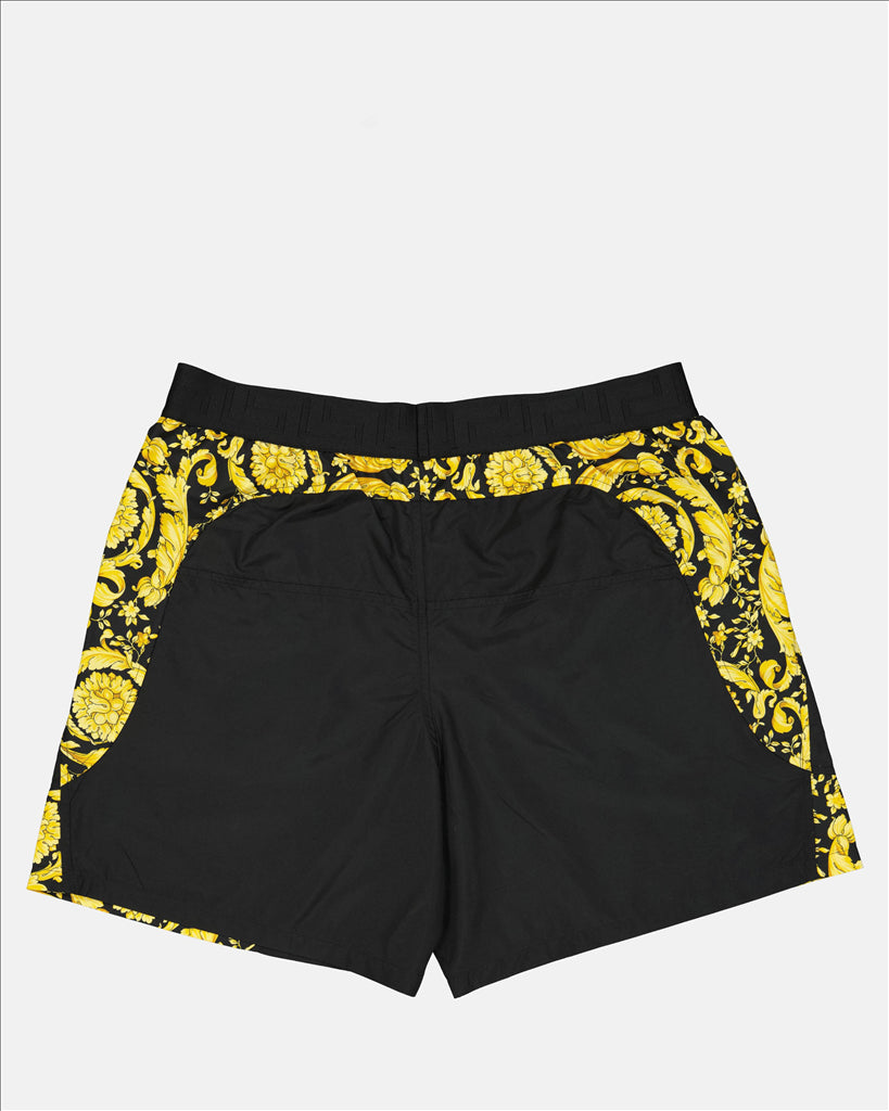 Beachwear Barocco shorts Versace Black Man