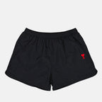 Short de bain court Ami de Coeur noir