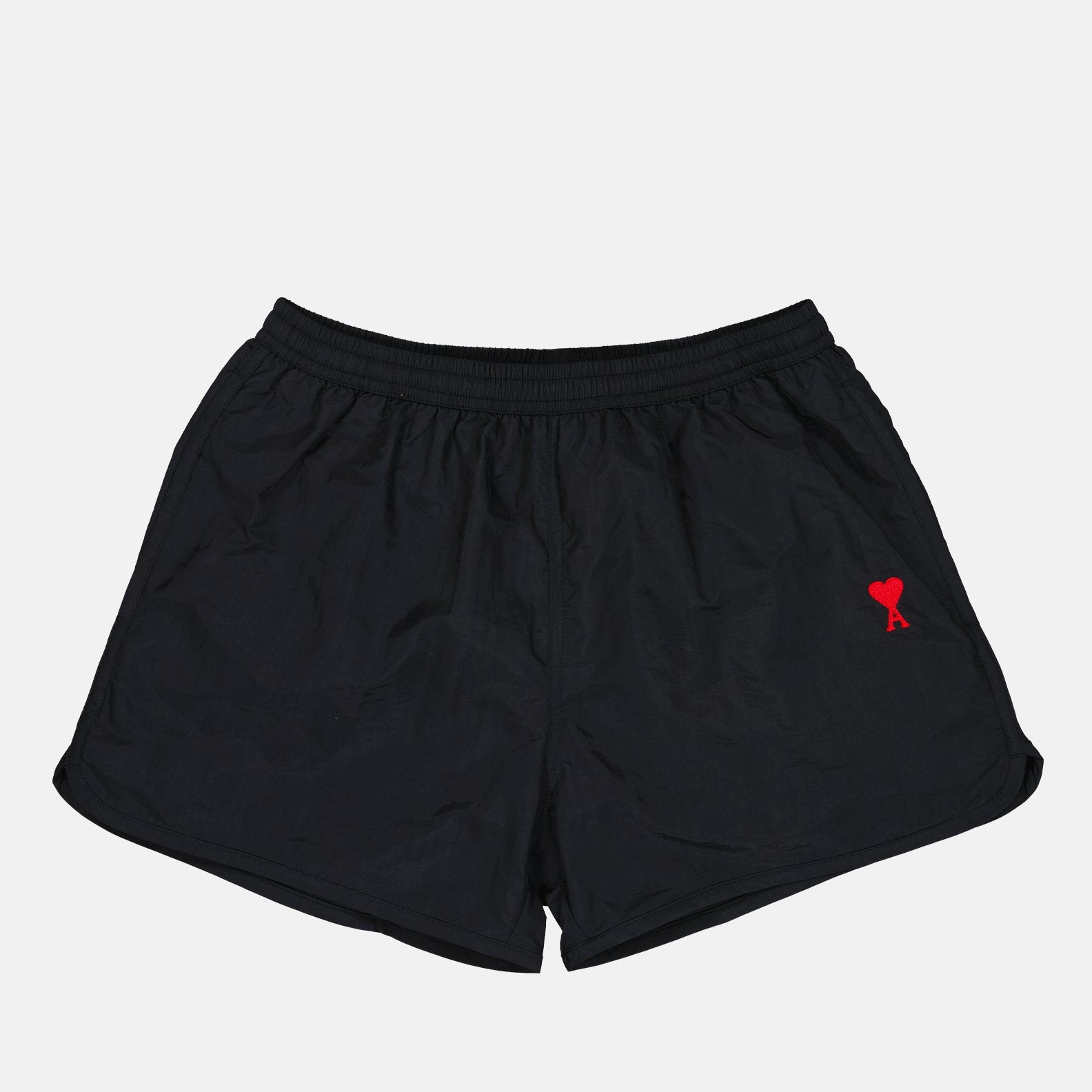 Short de bain court Ami de Coeur noir