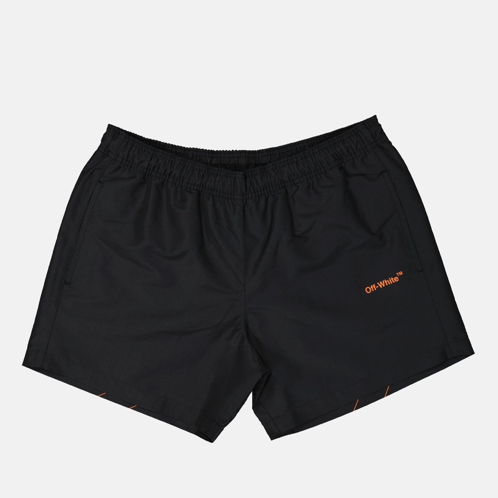 Strandmode Maillot de bain Diag Off-White Schwarz Homme