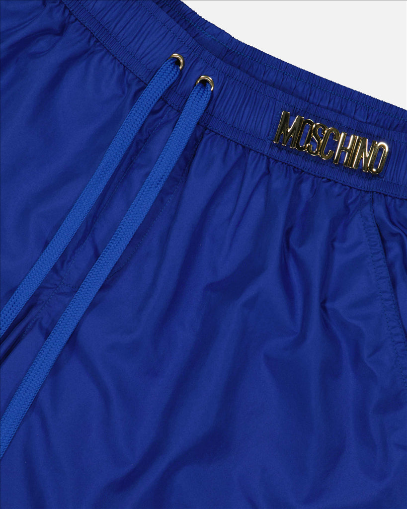 Beachwear Short de bain logo plaque Moschino Bleu Homme