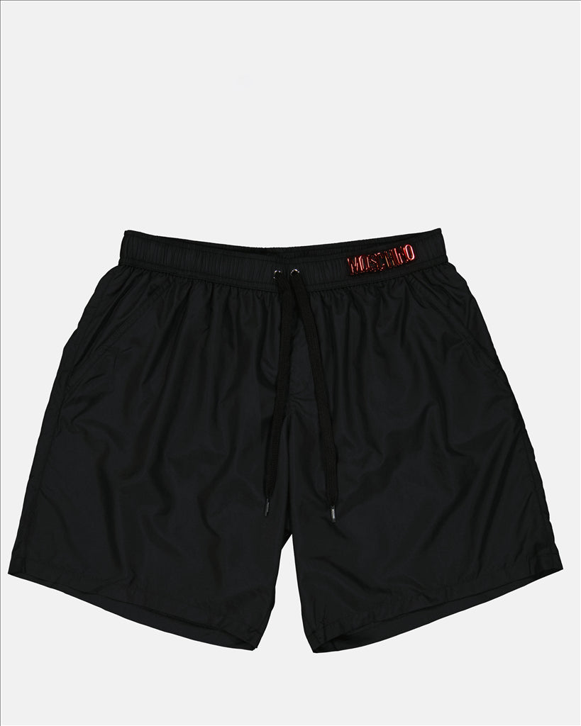 Beachwear Short de bain logo plaque Moschino Noir Homme