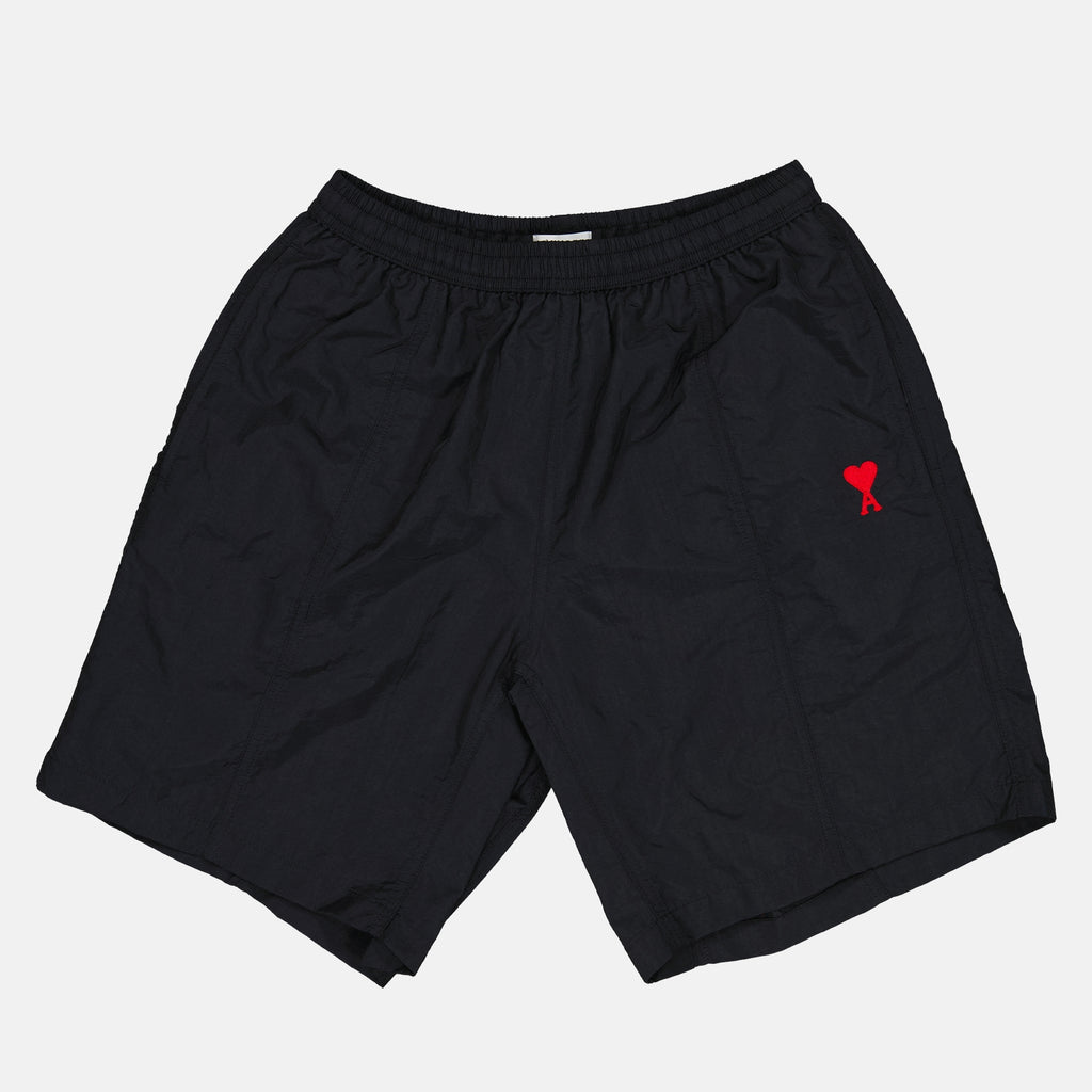 Short de bain long Ami de Coeur noir