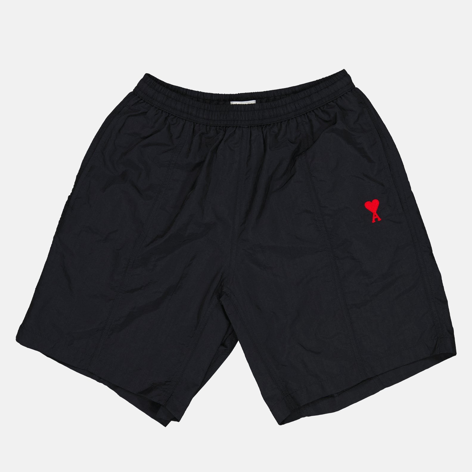 Short de bain long Ami de Coeur noir