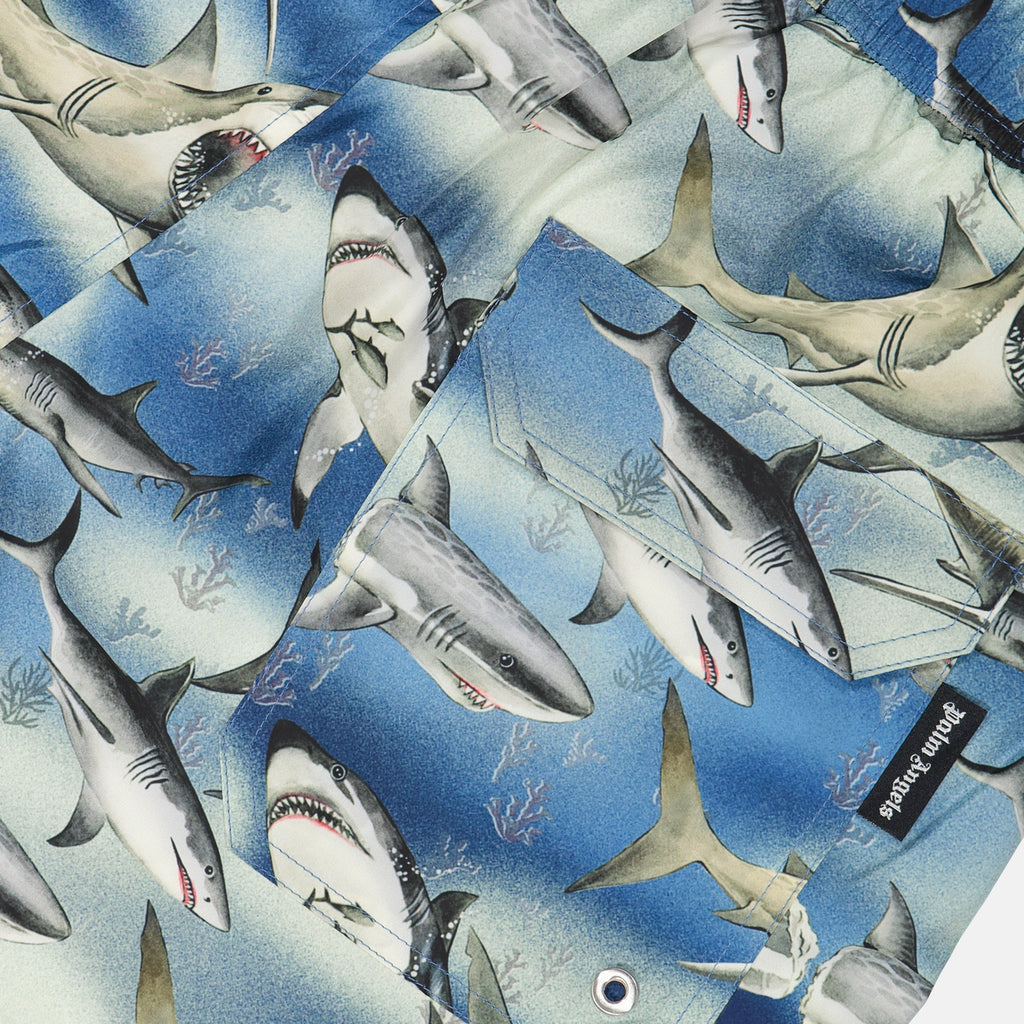 Beachwear Shark swimsuit Palm Angels Blue Man