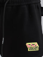 Calças Short en coton La Greca Accent Versace Preto Femme