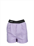 Shorts Short en laine MSGM Violet Femme